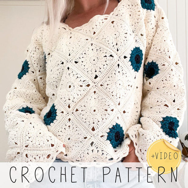 Malina Square Sweater CROCHET PATTERN