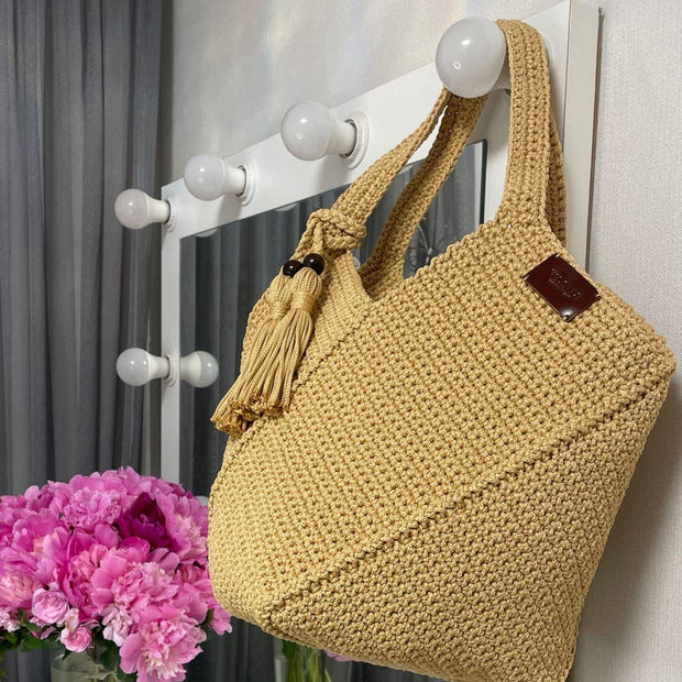 TALIA Crochet Tote Bag Pattern – PDF + YouTube Tutorial