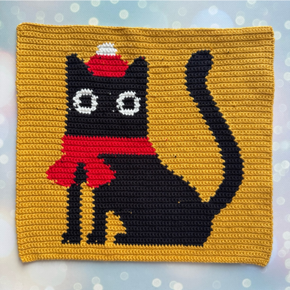 The Christmas cat bag Crochet Pattern