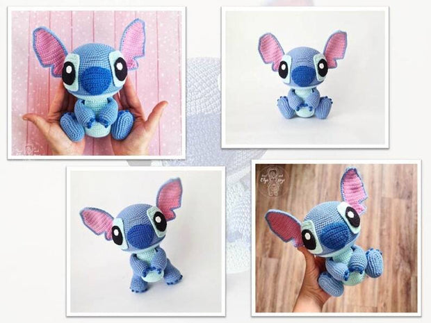 CROCHET PATTERN Blue Alien Monster